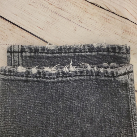 Hudson Womens Size 31x28 Black Holly Straight Leg Distressed Jeans          #238 - Picture 13 of 13